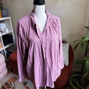 Uniqlo Women's Mauve Button-Down Shirt